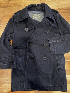 Polo Ralph Lauren Dark Denim Pea Coat/Trench -Anchor Buttons- EU Edition Size 4T